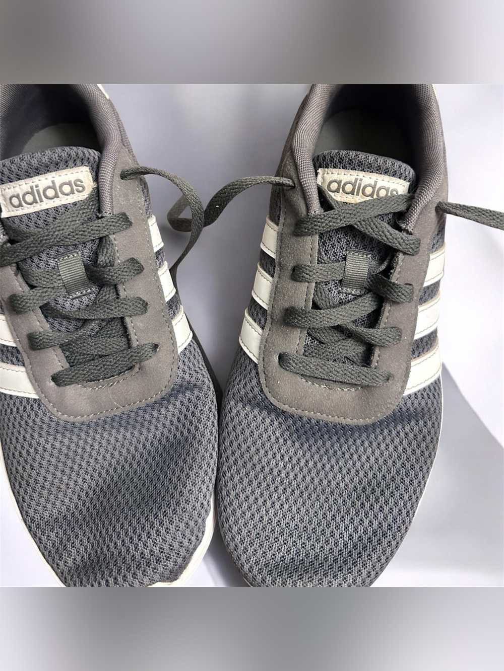 Adidas Lite Racer Men’s Size 8 – Gray/Black Running Sneakers